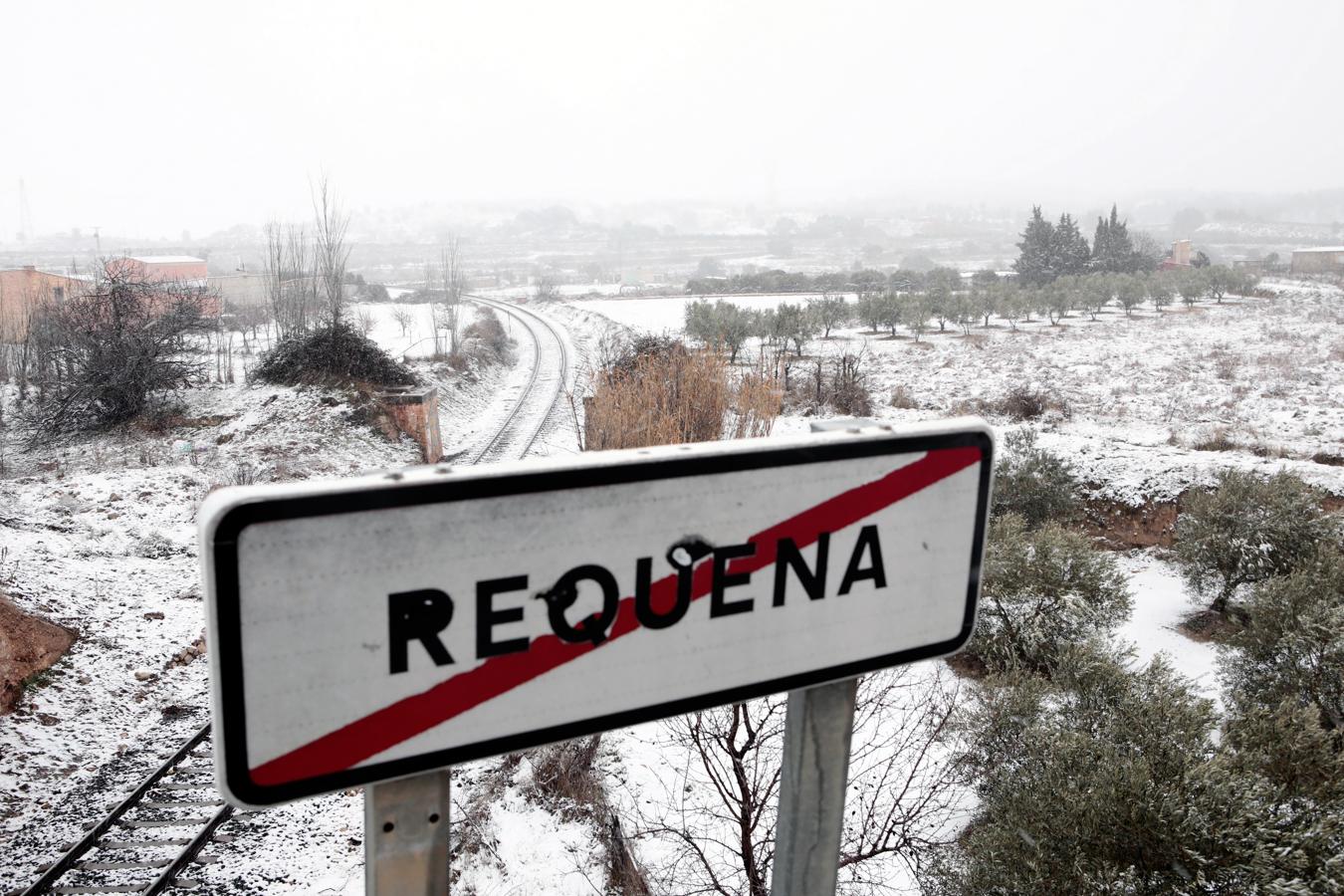 Nieve en Requena, Valencia. 