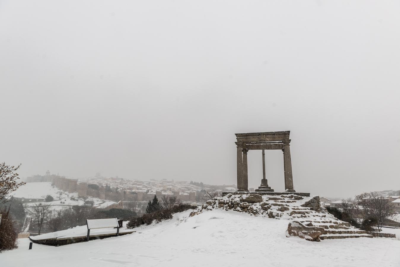 Ávila, completamente nevada. 