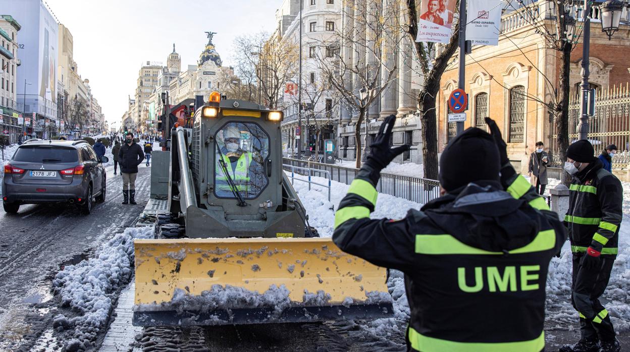 En imágenes: La resaca de la nevada histórica en Madrid a causa del temporal Filomena
