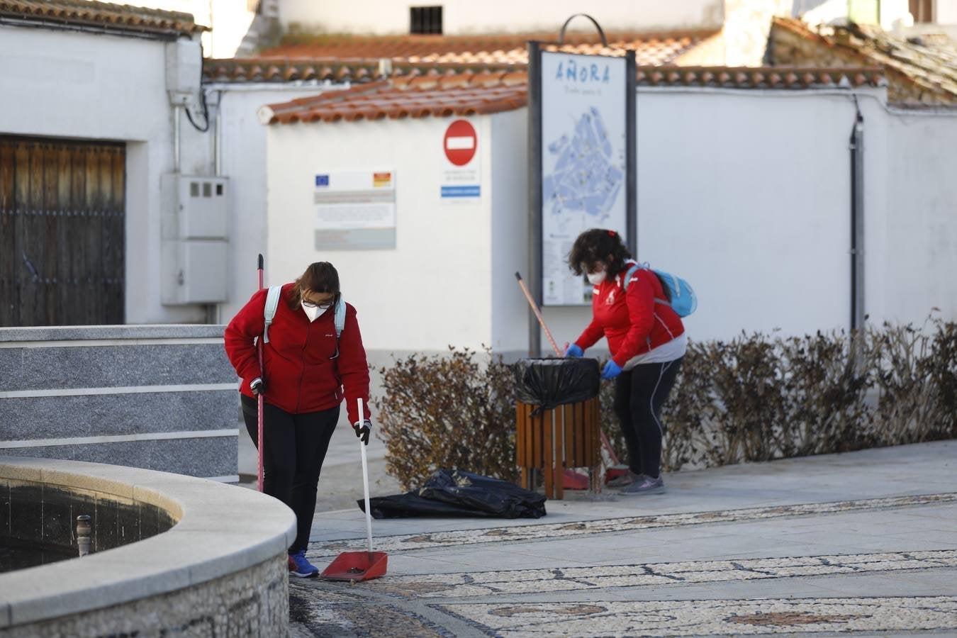 El confinamiento de Añora, en imágenes