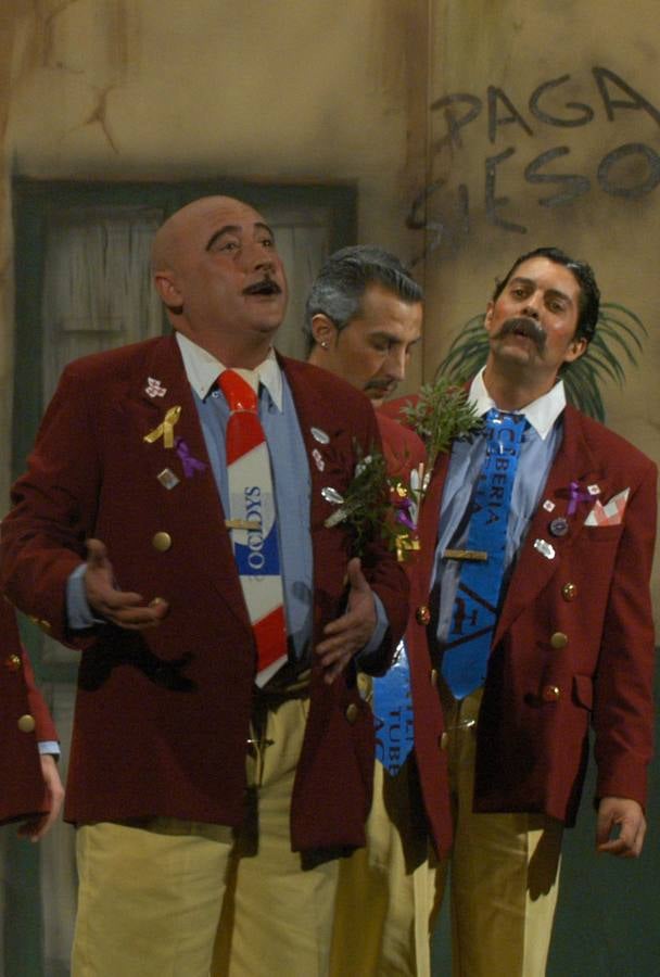 La chirigota de Manolo Santander, 'Los tiesos'.