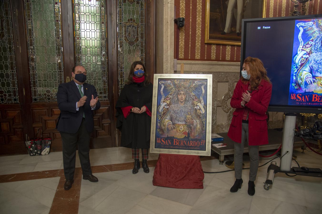 Presentación del cartel del 75 aniversario del título «Sevilla Mariana», obra de Nuria Barrera