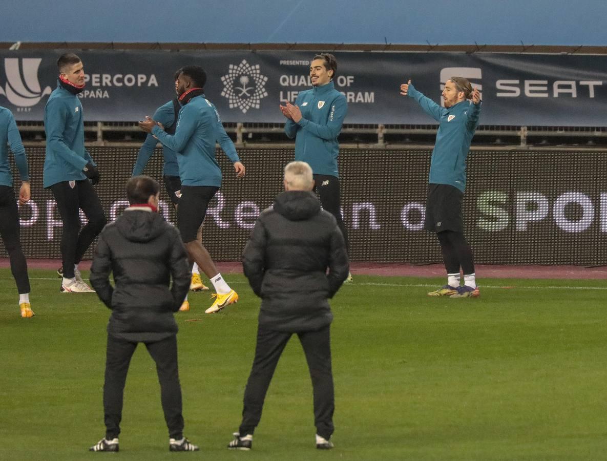 En imágenes, el entrenamiento del Athletic en Sevilla