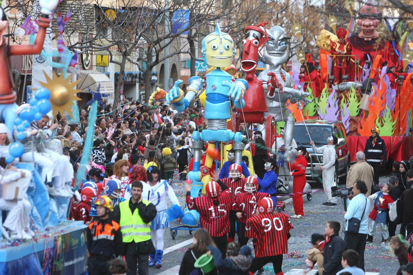 El desfile de la cabalgata por la Avenida