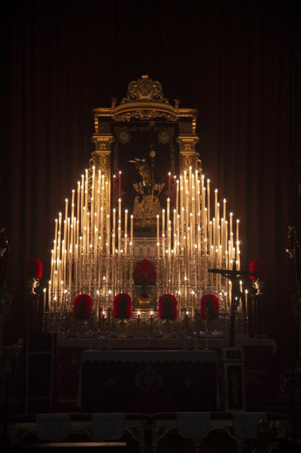 El altar de quinario del Señor de las Penas de San Roque