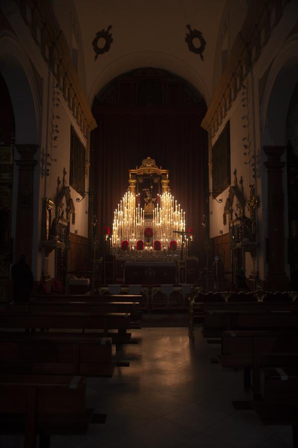 El altar de quinario del Señor de las Penas de San Roque