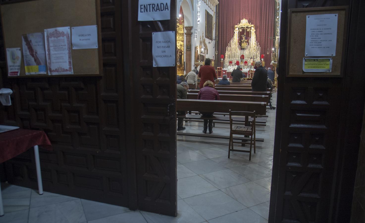 El altar de quinario del Señor de las Penas de San Roque