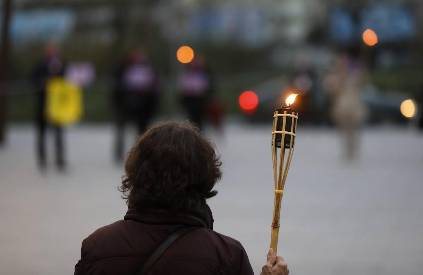 La concentración de la Plataforma contra la Violencia a las Mujeres, en imágenes