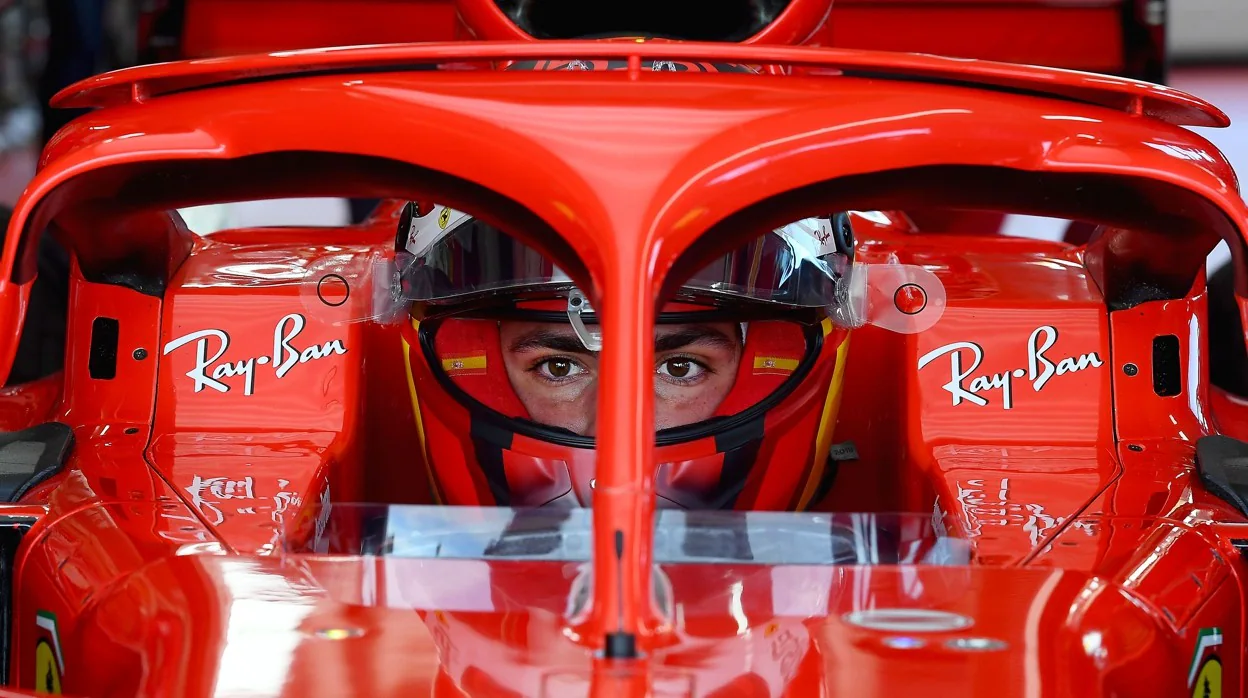 Carlos Sainz rueda por primera vez con un Ferrari