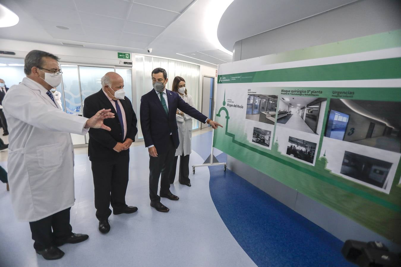 Juanma Moreno visita las nuevas instalaciones del Hospital Infantil del Virgen del Rocío