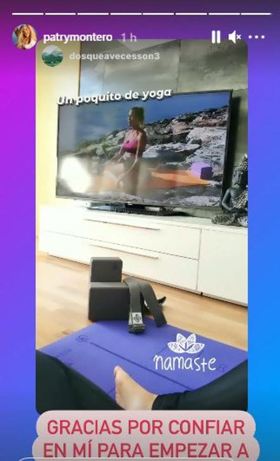 Puesto a punto. Patricia Montero ha pasado el fin de semana entre clase y clase de yoga