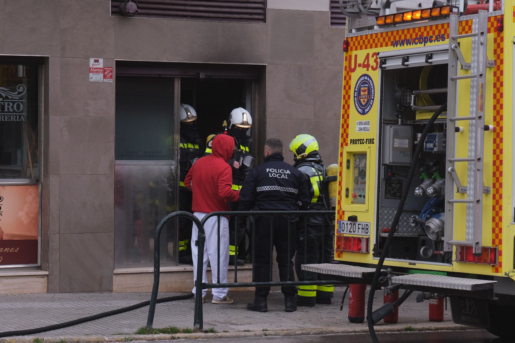 Incendio en la cocina de un bar en Segunda Aguada en Cádiz