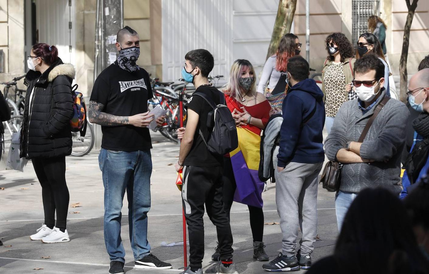 La concentración por la libertad del rapero Pablo Hasel en el Bulevar, en imágenes