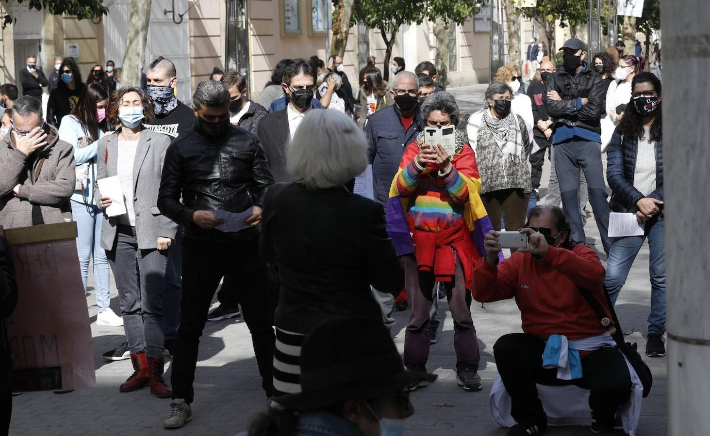 La concentración por la libertad del rapero Pablo Hasel en el Bulevar, en imágenes