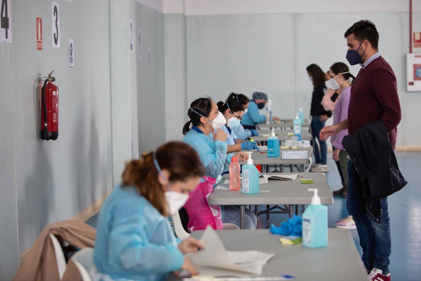 Vacunación del profesorado de Sevilla contra el Covid