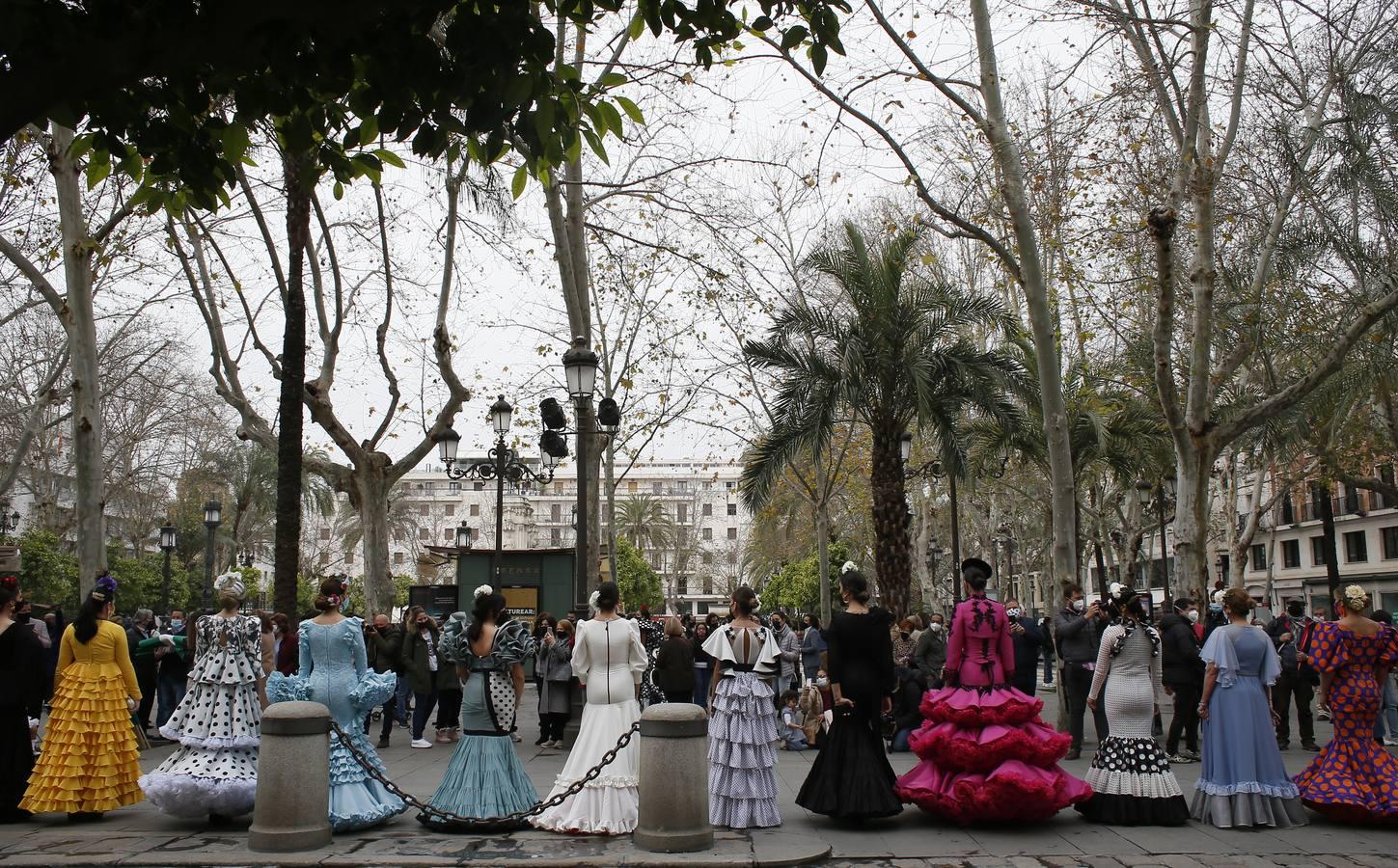 En imágenes, la moda flamenca solicita ayudas para sobrevivir a la pandemia