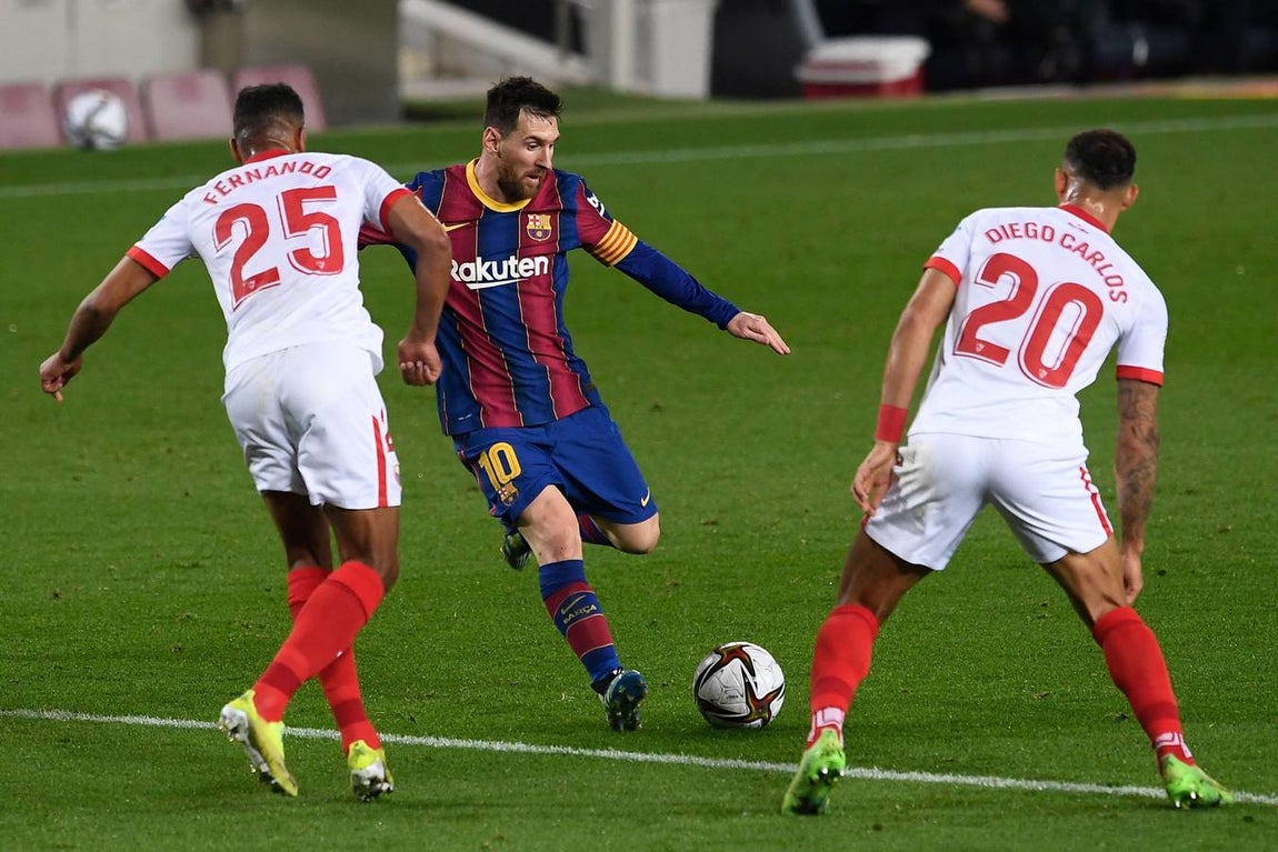 En imágenes, la vuelta de semifinales de la Copa del Rey entre el Barcelona y el Sevilla