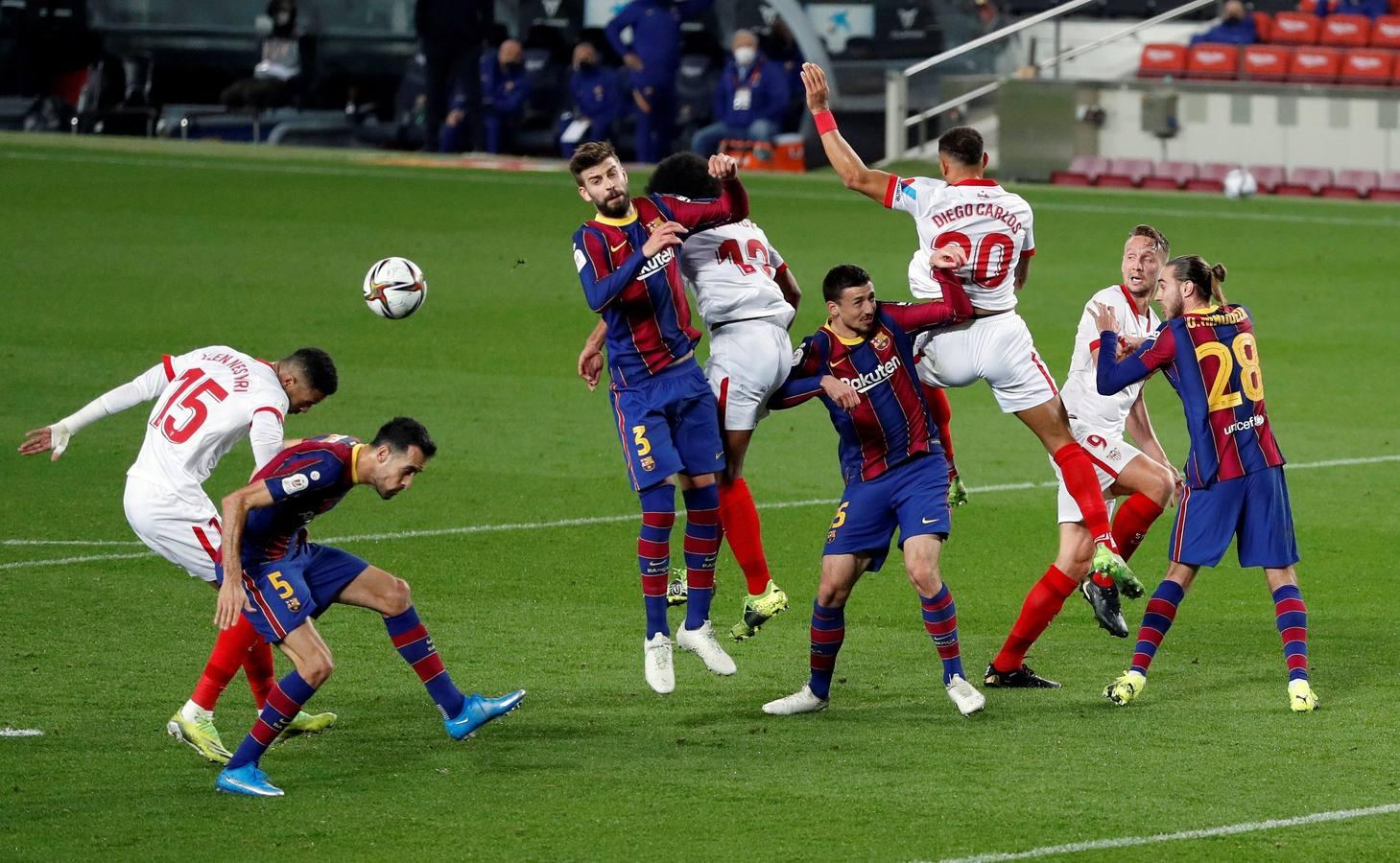En imágenes, la vuelta de semifinales de la Copa del Rey entre el Barcelona y el Sevilla