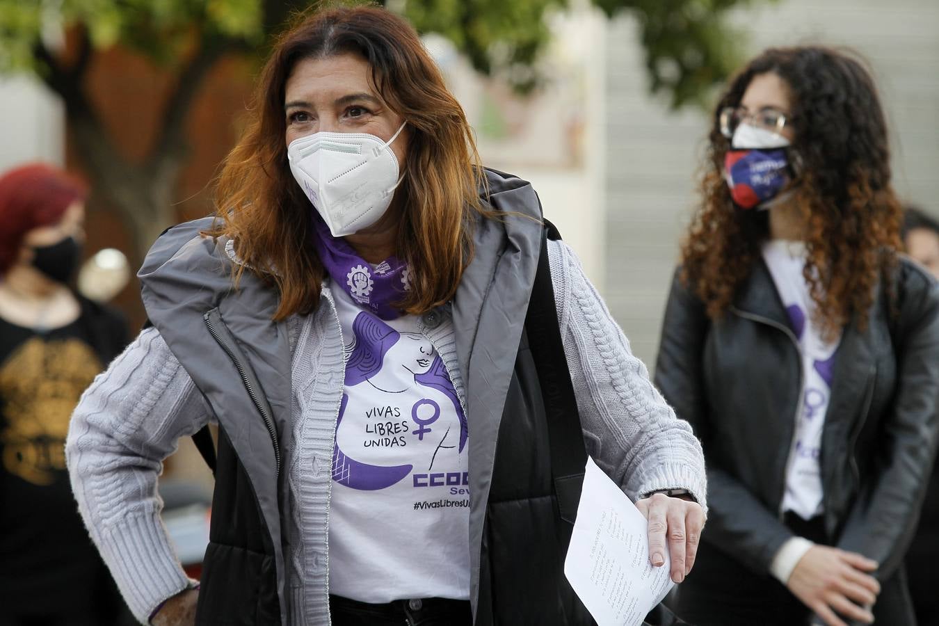 Concentración del Movimiento Feminista de Sevilla en la Plaza de San Francisco