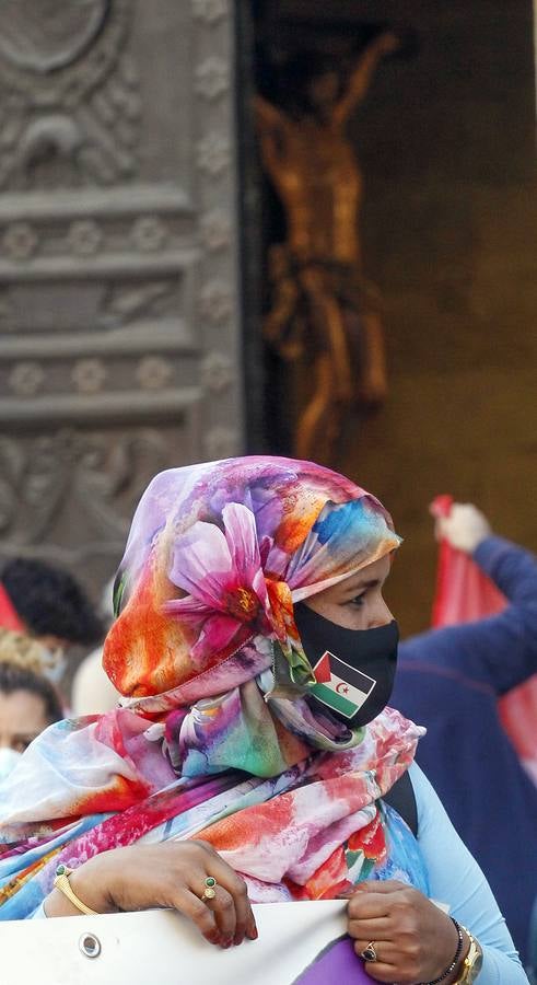 Concentración del Movimiento Feminista de Sevilla en la Plaza de San Francisco