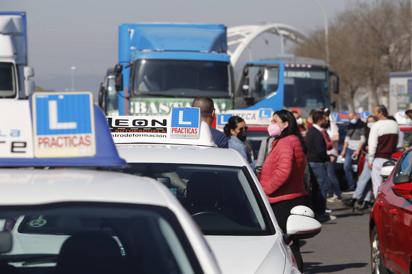 La protesta de las autoescuelas en Córdoba, en imágenes