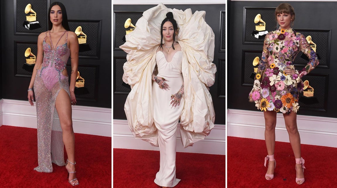 El Staples Center de Los Ángeles ha acogido esta madrugada la entrega de los premios <a href="https://www.abc.es/cultura/musica/abci-noche-volvimos-tener-musica-vivo-202103150609_noticia.html" target="_blank">Grammy 2021</a>. La gran noche de la industria musical llega con un mas de dos meses de retraso, estaba previsto que se celebrara el pasado 5 de enero. Y como ya vimos con la alfombra roja de los <a href="https://www.abc.es/estilo/moda/abci-todos-looks-alfombra-roja-402074000273-20210306215147_galeria.html" target="_blank">Premios Goya 2021 </a>o la de los <a href="https://www.abc.es/estilo/moda/abci-globos-2021-insolita-alfombra-roja-globos-2021-vivido-instagram-202103010817_noticia.html" target="_blank">Globos de Oro 2021</a>, las nuevas circunstancias imponen nuecos protocolos y nuevas forms de hacer. Una gala semipresencial sin apenas público presentada por Trevor Noah y con actuaciones desde diferentes puntos de Estados Unidos, que nos ha dejado también grandes momentos estilísticos. Repasamos lo mejor de la alfombra roja de la 63 edición de los Grammy 2021