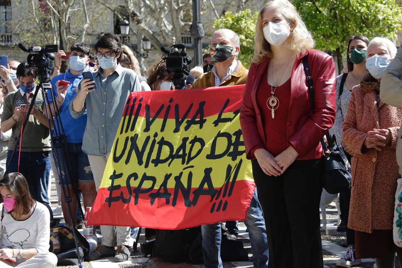 Acto de Vox en la Plaza Nueva de Sevilla