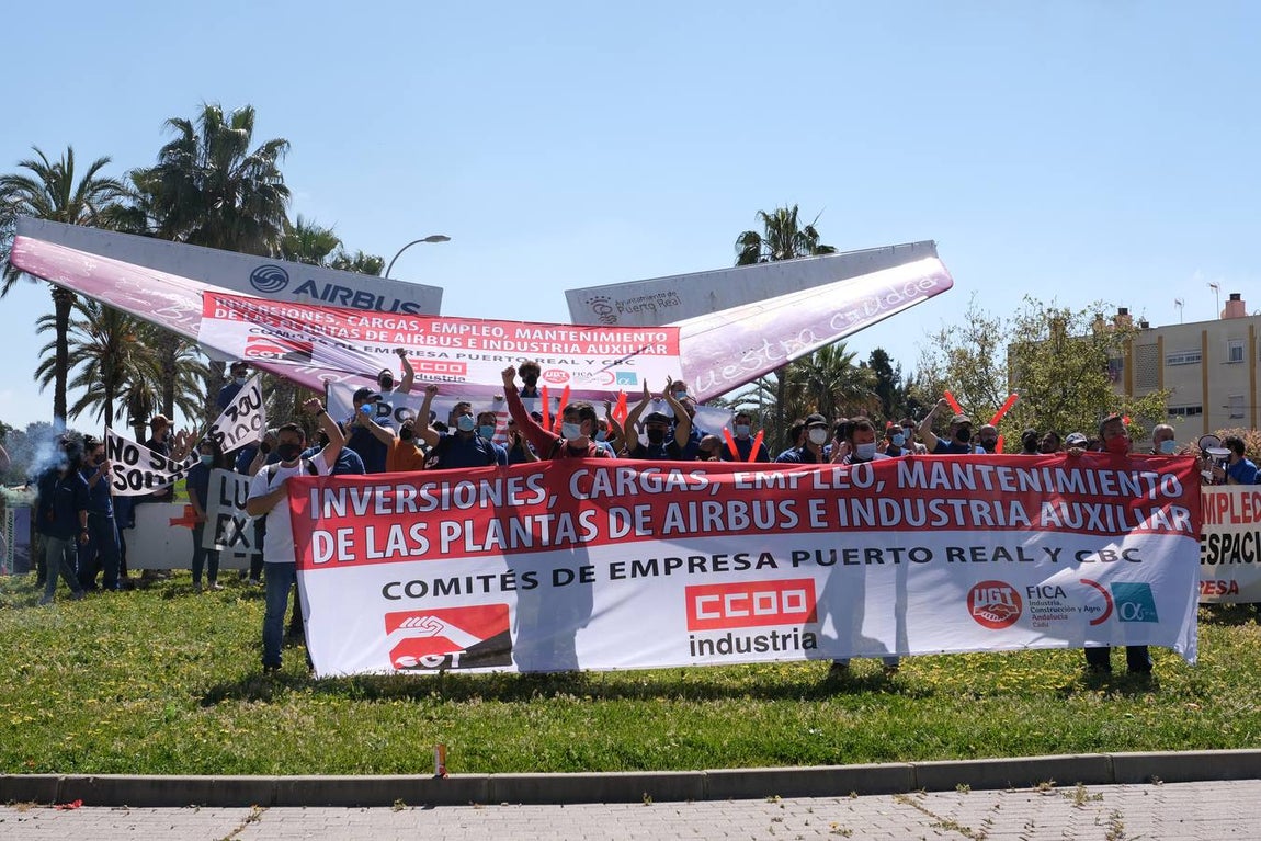FOTOS: Manifestación de Airbus Puerto Real