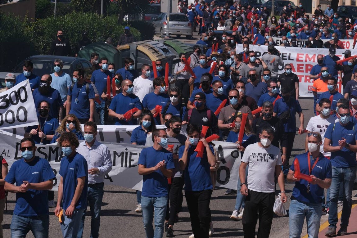FOTOS: Manifestación de Airbus Puerto Real