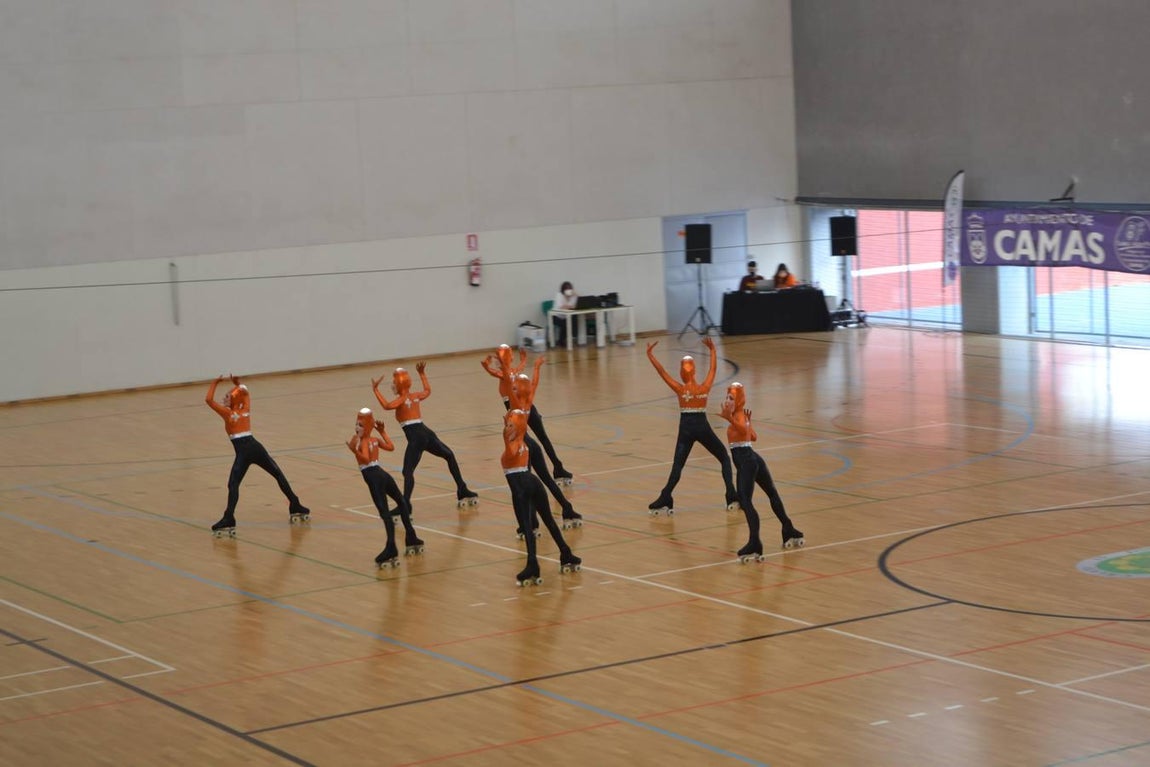 Show junior 'Conectadas', del CP Loreto, primer clasificado del Campeonato de Andalucía de Grupos Show y Cuarrtetos