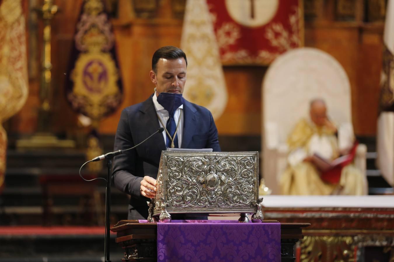 Semana Santa Córdoba 2021| Las imágenes del acto de las cofradías de Miércoles Santo en la Catedral