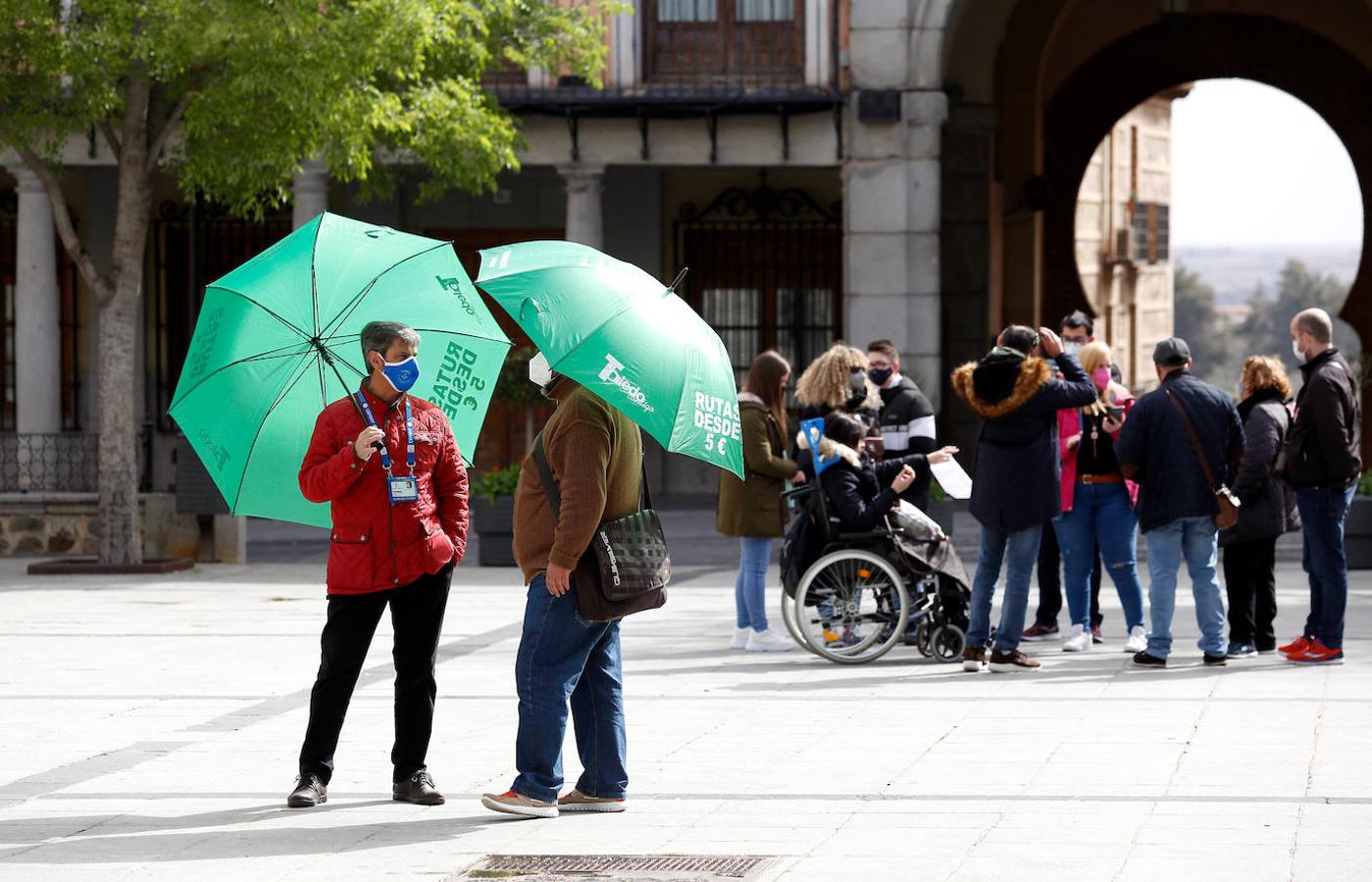 Goteo de turistas en Toledo en Semana Santa