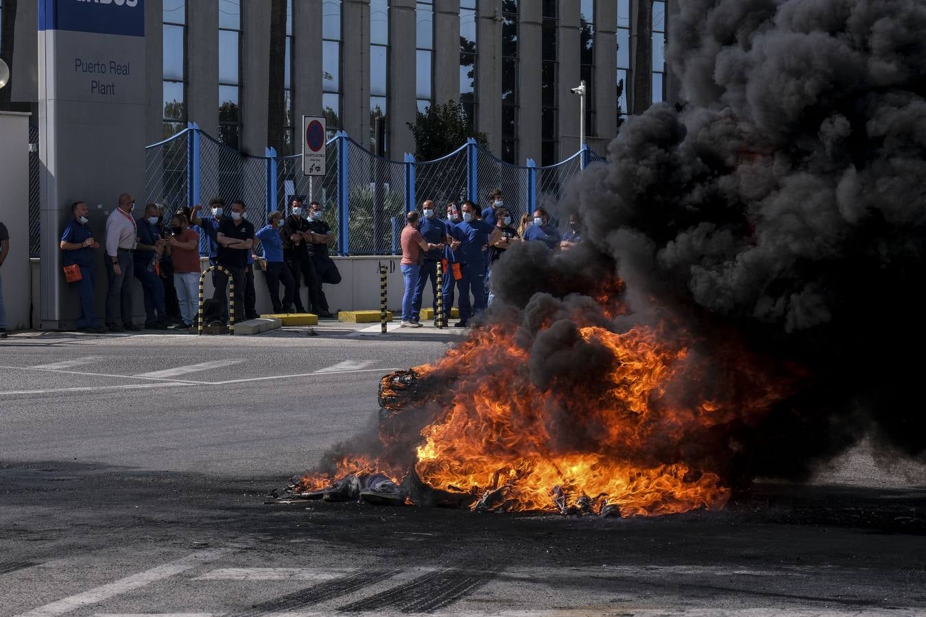 Fotos: nueva jornada de protestas en Airbus Puerto Real