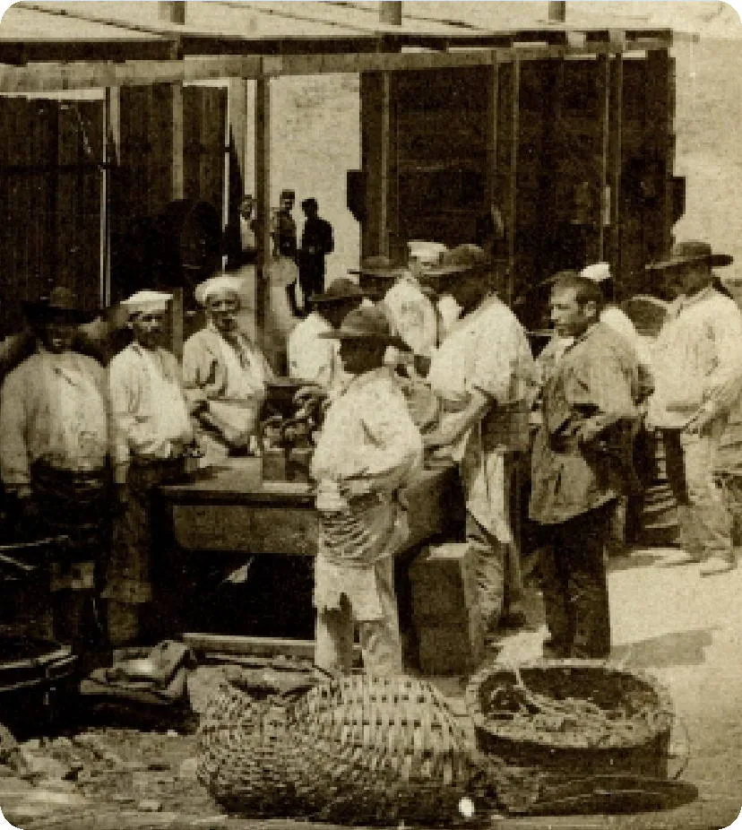 Escena en la cocina del campamento. Archivo Municipal de Toledo. 