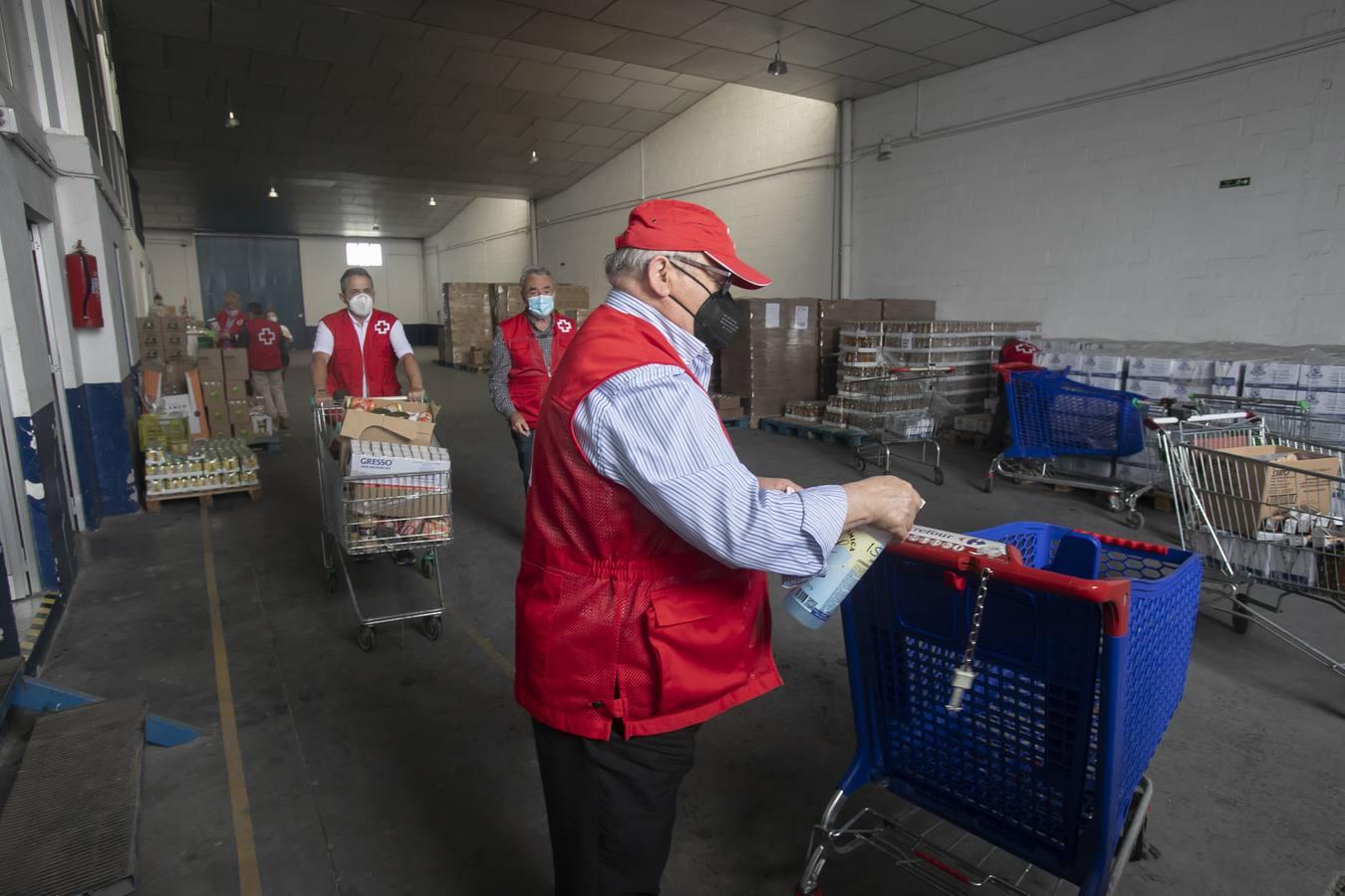 El reparto de alimentos de Cruz Roja de Córdoba, en imágenes