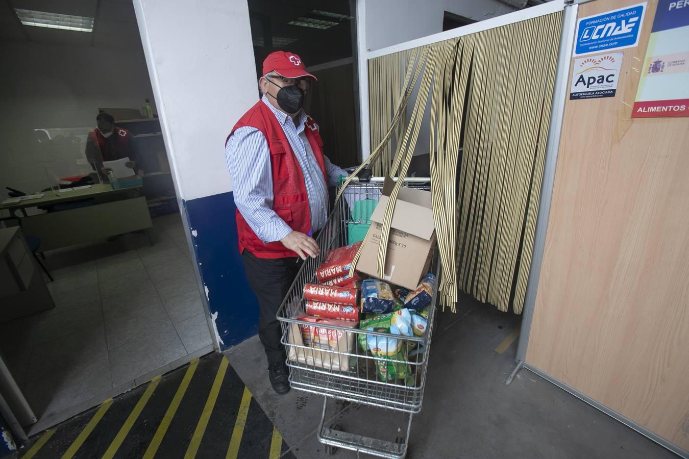 El reparto de alimentos de Cruz Roja de Córdoba, en imágenes