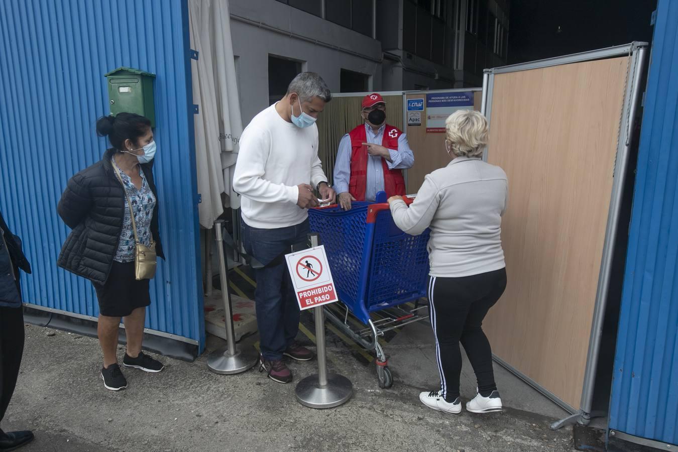 El reparto de alimentos de Cruz Roja de Córdoba, en imágenes