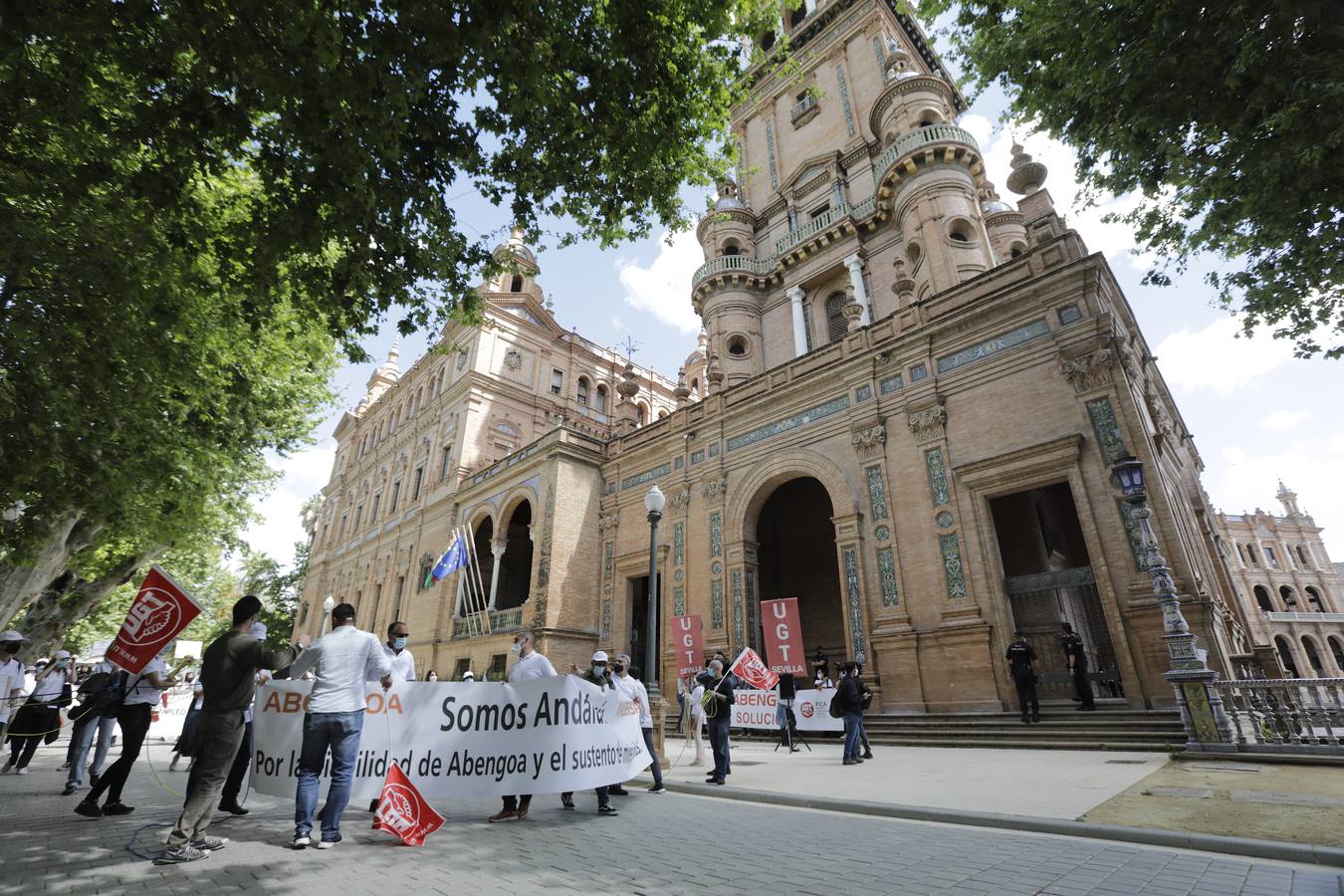 Manifestación de trabajadores de Abengoa