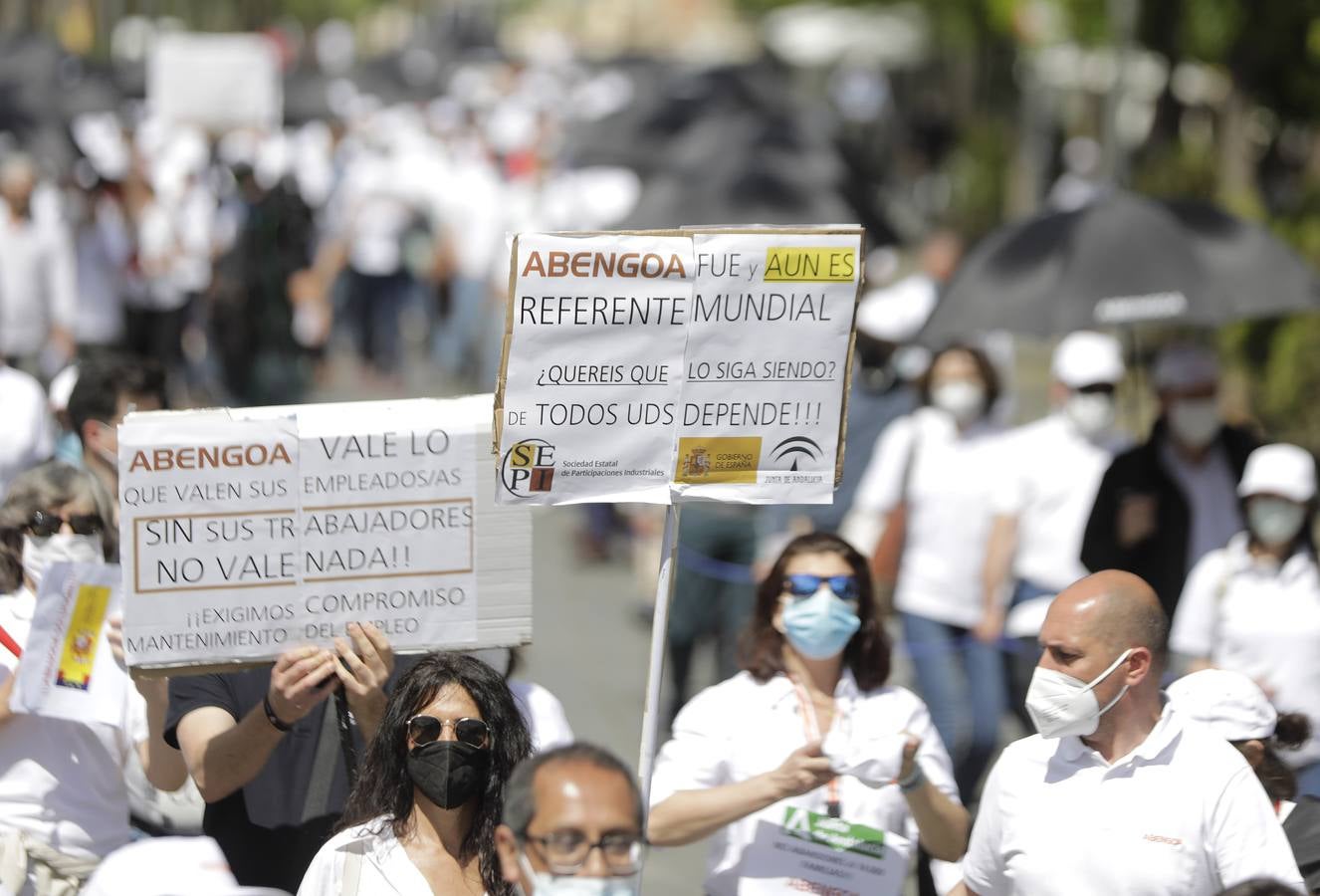 Manifestación de trabajadores de Abengoa