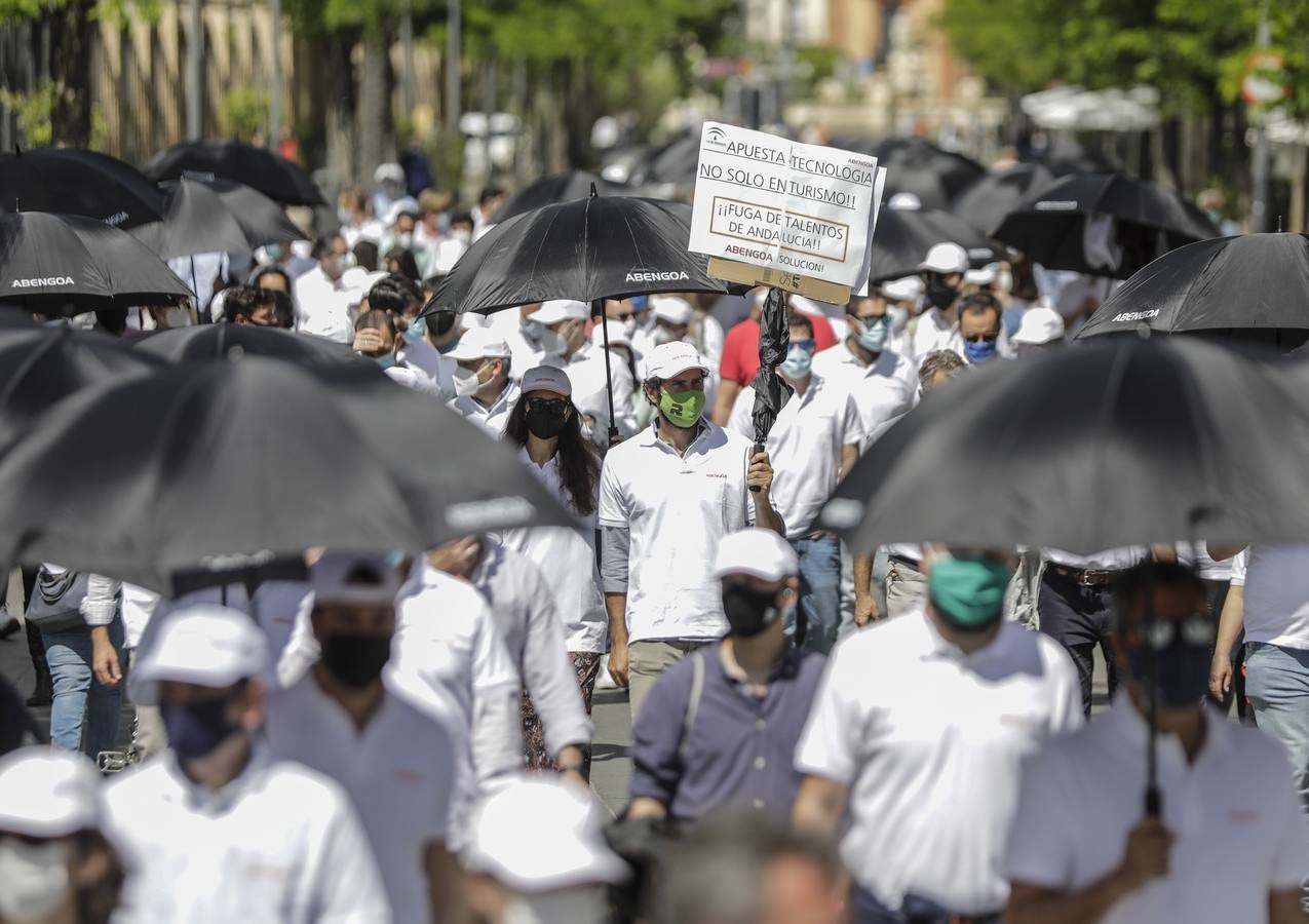 Manifestación de trabajadores de Abengoa