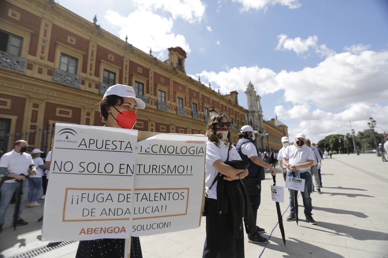 Manifestación de trabajadores de Abengoa