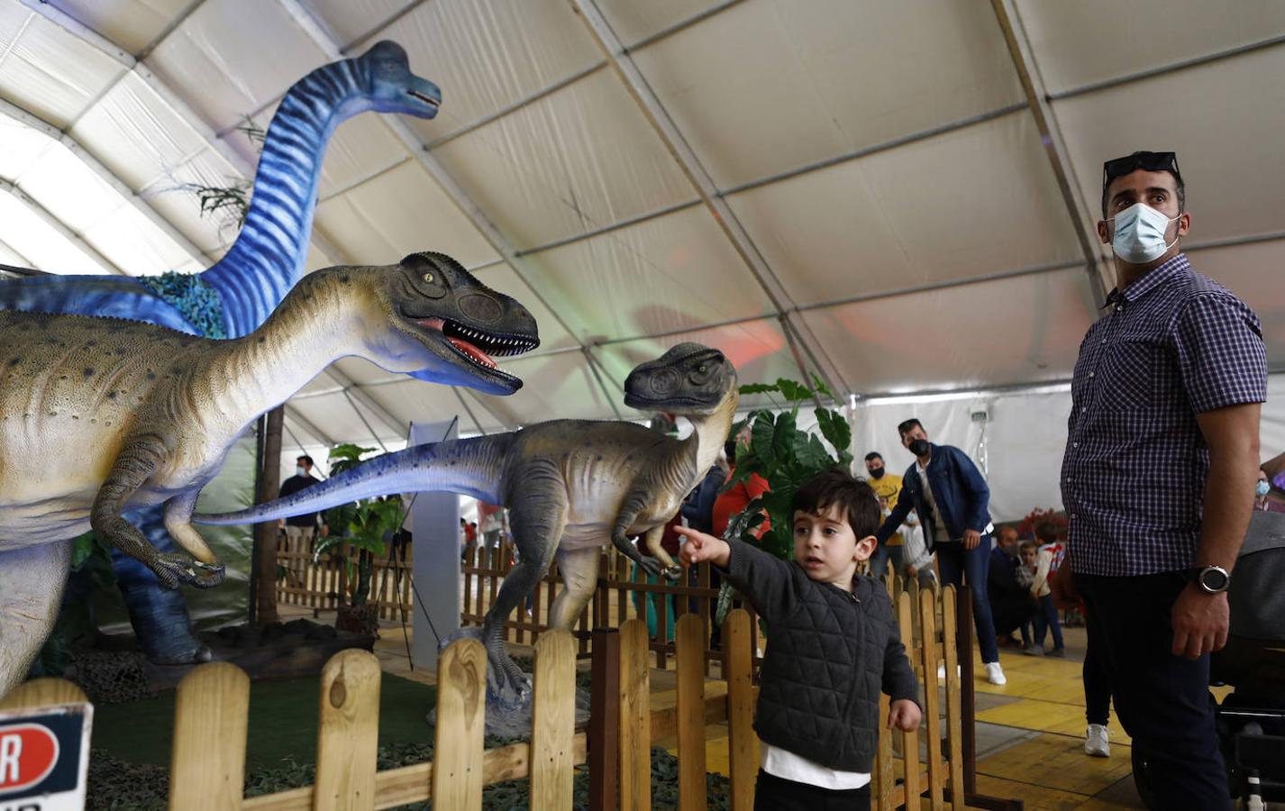 La carpa de Dinosaurs Tour en la Arruzafilla de Córdoba, en imágenes