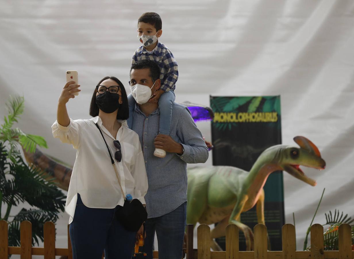 La carpa de Dinosaurs Tour en la Arruzafilla de Córdoba, en imágenes