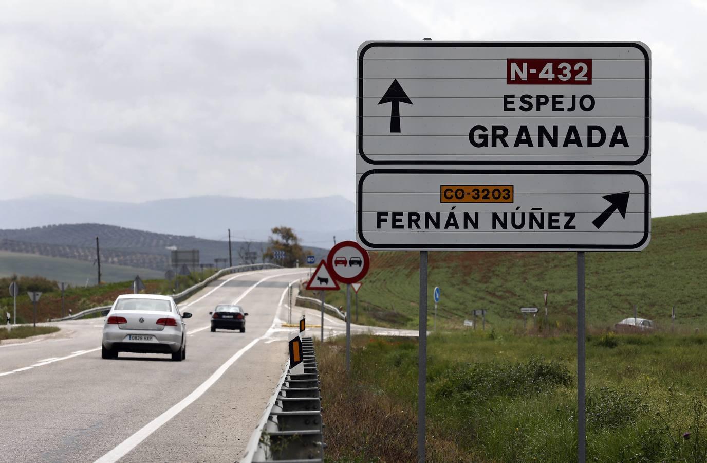 Así está la carretera N-432 a su paso por Córdoba, en imágenes