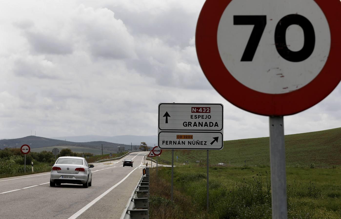 Así está la carretera N-432 a su paso por Córdoba, en imágenes