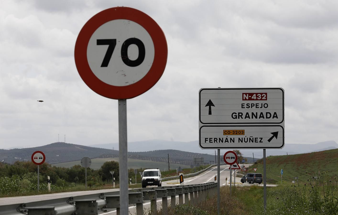 Así está la carretera N-432 a su paso por Córdoba, en imágenes