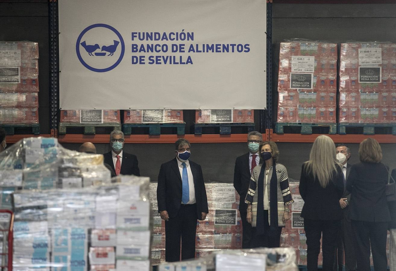 Visita de Su Majestad la Reina Doña Sofía al Banco de Alimentos de Sevilla