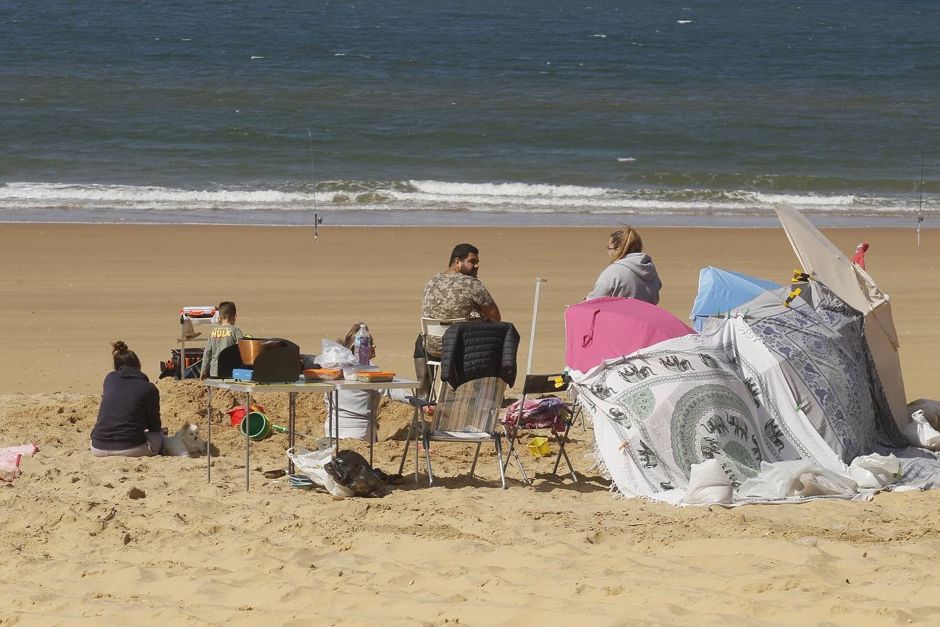 Ambiente este sábado en algunas playas onubenses