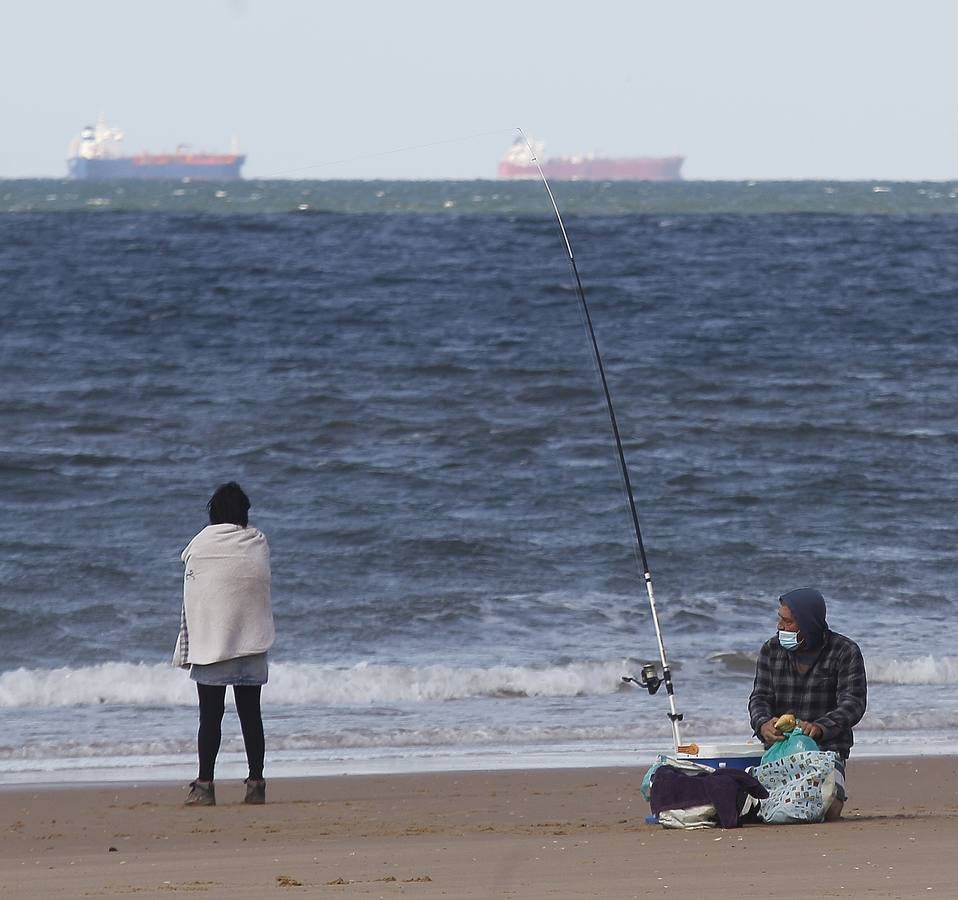 Ambiente este sábado en algunas playas onubenses