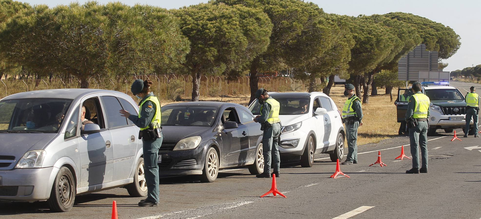 Controles a la entrada de Matalascañas